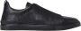 Ermenegildo Zegna Zwarte Low-Top Triple Stitch Sneakers Black Heren - Thumbnail 1