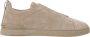 Ermenegildo Zegna Zwarte Triple Stitch Low-Top Sneakers Grijs Heren - Thumbnail 1