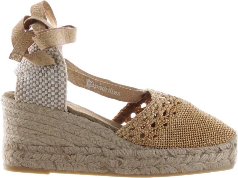 Espadrilles Beige Sandalen Valenciana Stijl Beige Dames