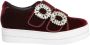 Essentiel Antwerp Bordeaux Rode Velvet Platform Sneakers Red Dames - Thumbnail 1