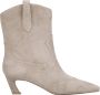 Estro Beige Velours Cowboylaarzen voor Dames Beige Dames - Thumbnail 1