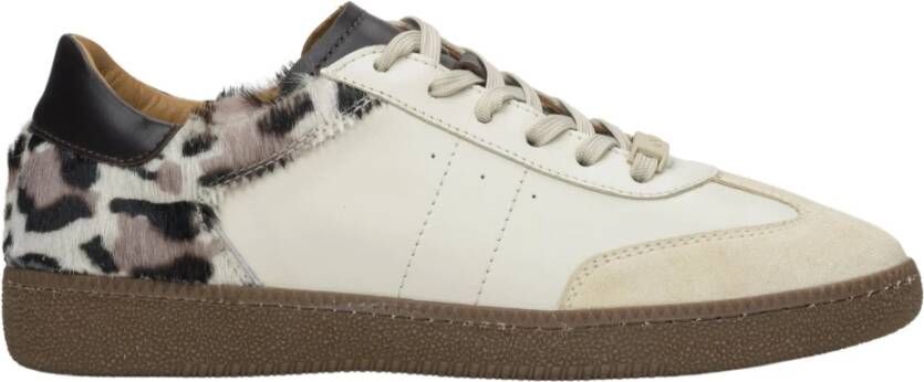 Estro Dames Beige Animal Print Sneakers gemaakt van Italiaans Echt Leer Er00114893 Multicolor Dames