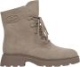 Estro Dames Beige Echte Velours Enkellaarzen Beige Dames - Thumbnail 1