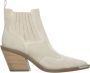 Estro Dames Beige & Grijze Cowboy Laarzen gemaakt van Italiaans Echt Velours Er00114524 Beige Dames - Thumbnail 1