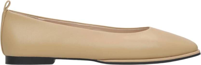 Estro Dames Beige Leren Ballet Flats Er00115273 Beige Dames