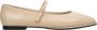 Estro Dames Beige Leren Ballet Flats met Gesp Er00114682 Beige Dames - Thumbnail 1