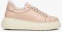 Estro Dames Beige Leren & Bont Lage Sneakers voor Winter Er00112117 Beige Dames - Thumbnail 1