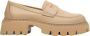 Estro Dames Beige Leren Loafers Er00113814 Beige Dames - Thumbnail 1