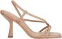 Estro Dames Beige Leren Trechter Hak Sandalen Er00114748 Beige Dames - Thumbnail 1