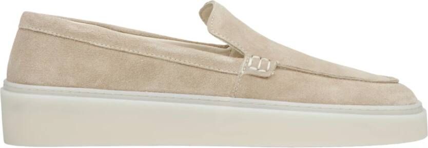 Estro Dames Beige Loafers gemaakt van Echt Italiaans Velours Er00114885 Beige Dames