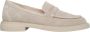 Estro Dames Beige Penny Loafers gemaakt van Echt Velours Er00114534 Beige Dames - Thumbnail 1