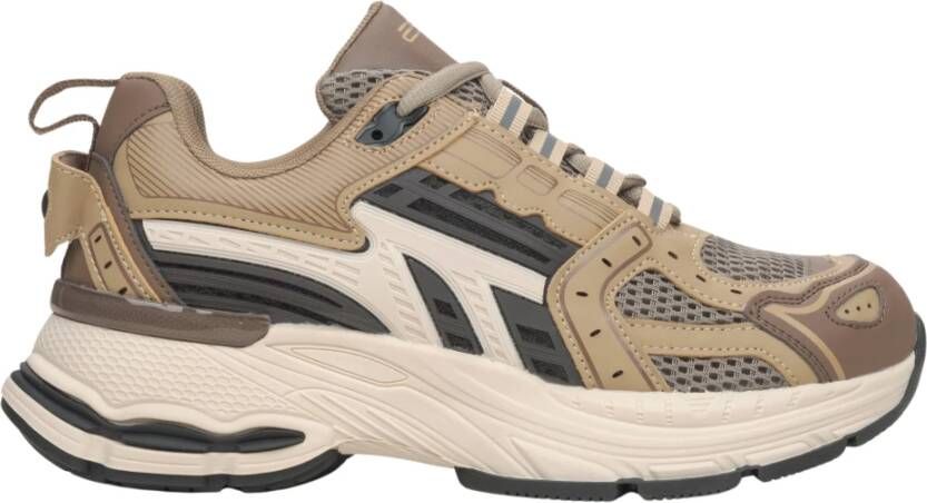 Estro Dames Beige Sneakers Gemaakt van Gemengde Materialen met Ademend Mesh ES8 Er00115739 Beige Dames