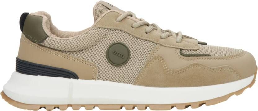 Estro Dames Beige Sneakers gemaakt van Zacht Textiel & Eco-Leer ES8 Er00115854 Beige Dames