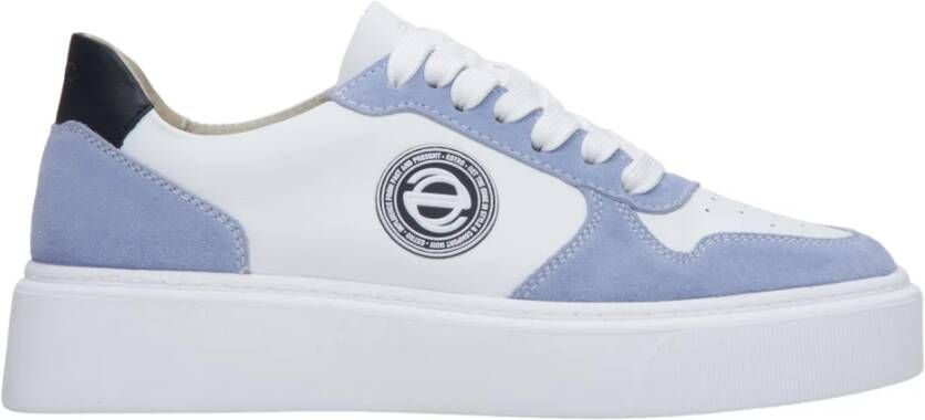 Estro Dames Blauw & Wit Sneakers Gemaakt van Leer & Velours Er00113465 Multicolor Dames