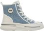 Estro Dames Blauwe High-Top Sneakers gemaakt van Zacht Textiel ES 8 Er00114602 Blue Dames - Thumbnail 1