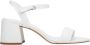 Estro Dames Blokhak Witte Sandalen gemaakt van Echt Leer Er00112424 White Dames - Thumbnail 1