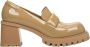 Estro Dames Bruine Hakken Loafers gemaakt van Patent Echt Leer Er00113588 Brown Dames - Thumbnail 1