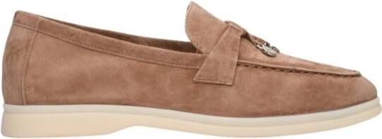 Estro Dames Bruine Kwast Loafers gemaakt van Velours Er00112679 Brown Dames