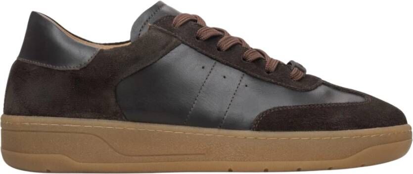 Estro Dames Bruine Sneakers gemaakt van Italiaans Echt Leer en Velours Er00115729 Brown Dames