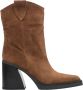 Estro Dames Bruine Suède Cowboy Laarzen Er00113865 Brown Dames - Thumbnail 1