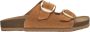 Estro Dames Bruine Velours Slide Sandalen met Dikke Banden Er00115132 Brown Dames - Thumbnail 1