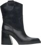 Estro Dames Lage Zwarte Cowboy Laarzen Gemaakt van Echt Leer Er00114354 Black Dames - Thumbnail 1