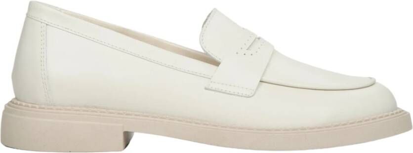 Estro Dames Licht Beige Penny Loafers gemaakt van Echt Leer Er00114531 Beige Dames