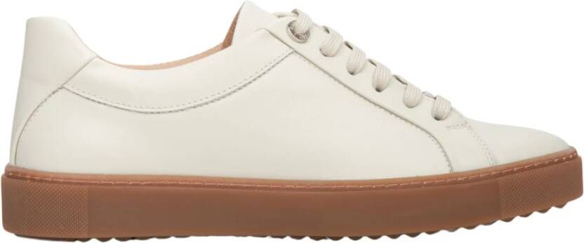 Estro Dames Licht Beige Platform Sneakers gemaakt van Echt Leer Beige Dames