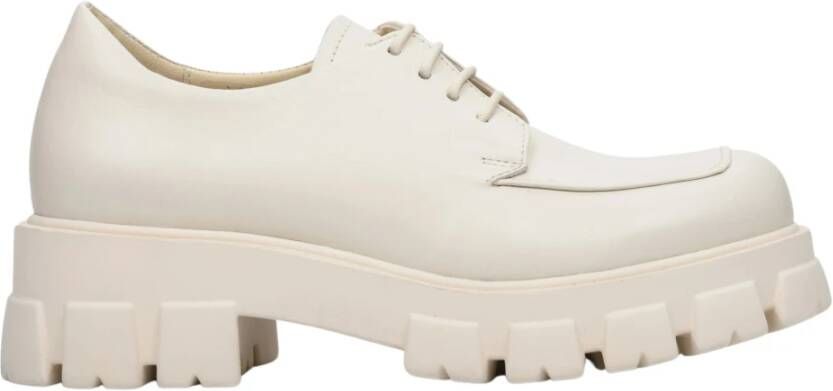 Estro Dames Licht Beige Veterschoenen van Echt Leer Er00112449 Beige Dames