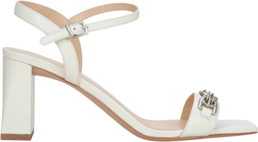 Estro Dames Melkachtig-Beige Blokhak Sandalen gemaakt van Echt Leer Er00114746 Beige Dames