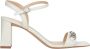 Estro Dames Melkachtig-Beige Blokhak Sandalen gemaakt van Echt Leer Er00114746 Beige Dames - Thumbnail 1