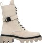 Estro Dames Winter Enkellaarzen gemaakt van Beige Velours Er00112083 Beige Dames - Thumbnail 1