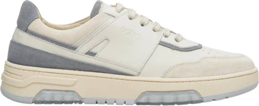 Estro Dames Wit & Lichtblauw Suède & Leren Sneakers Er00113300 Multicolor Dames