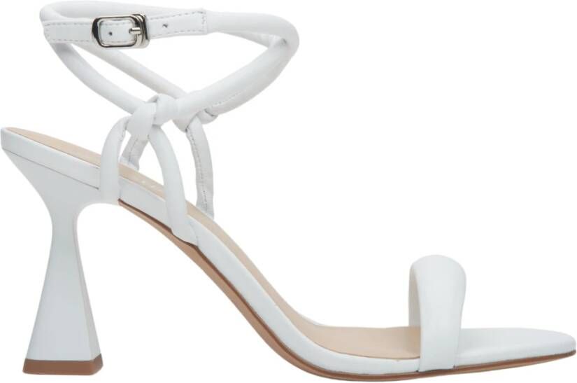 Estro Dames Witte Leren Hakken Sandalen Er00113397 White Dames