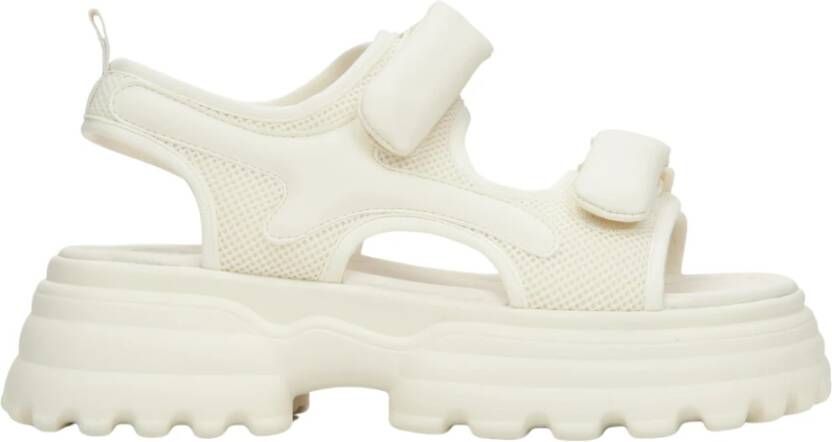 Estro Dames Witte Sportieve Sandalen met Dikke Zool ES8 Er00115497 White Dames