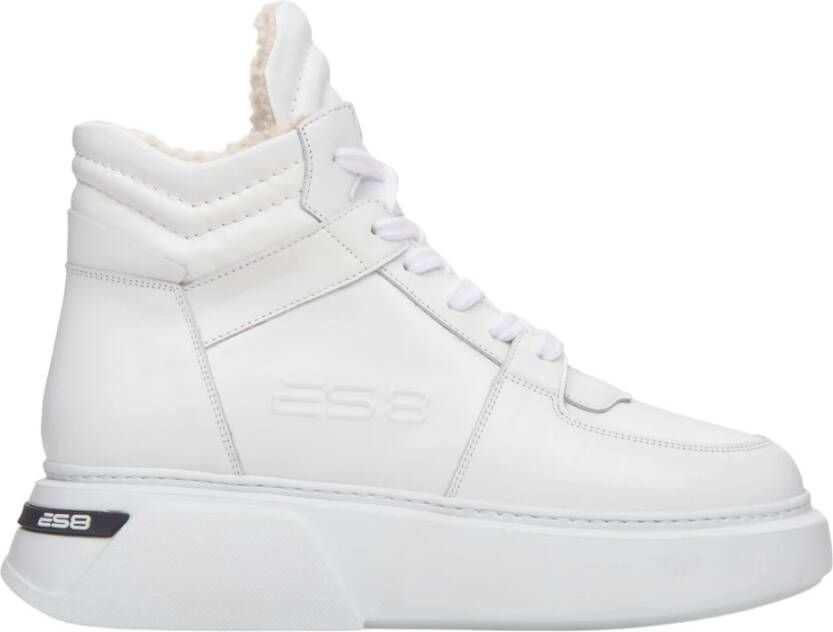 Estro Dames Witte Suède Hoge Winter Sneakers ES8 Er00112332 White Dames