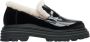 Estro Dames Zwarte Bontgevoerde Loafers gemaakt van Echt Lakleer voor de Winter Er00114213 Black Dames - Thumbnail 1