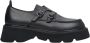 Estro Dames Zwarte Brogues met Dikke Zool gemaakt van Echt Leer Er00113812 Black Dames - Thumbnail 1