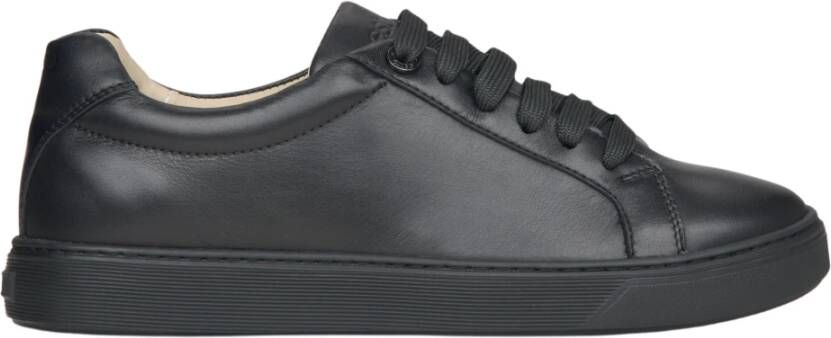 Estro Dames Zwarte Lage Sneakers gemaakt van Premium Italiaans Echt Leer Er00115552 Black Dames