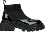 Estro Dames Zwarte Lakleren Lage Chelsea Laarzen Er00112120 Black Dames - Thumbnail 1