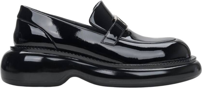 Estro Dames Zwarte Lakleren Loafers Er00114179 Black Dames