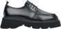 Estro Dames Zwarte Leren Brogues met Dikke Zool Er00113810 Black Dames - Thumbnail 1