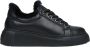 Estro Dames Zwarte Leren & Bont Lage Sneakers voor de Winter Er00112115 Black Dames - Thumbnail 1