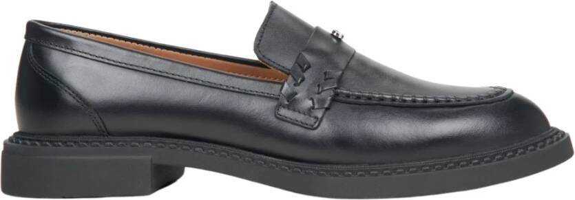 Estro Dames Zwarte Leren Loafers Er00115646 Black Dames