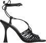 Estro Dames Zwarte Leren Sandalen met Hak Er00112419 Black Dames - Thumbnail 1