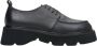 Estro Dames Zwarte Leren Veterschoenen Er00113809 Black Dames - Thumbnail 1