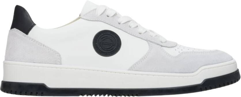 Estro Grijze & Witte Herensneakers gemaakt van Leer & Suède Multicolor Heren