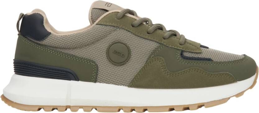 Estro Groene sneakers voor dames gemaakt van zachte textiel en eco-leer ES8 Er00115855 Green Dames