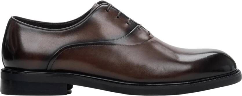 Estro Heren Bruin Leren Oxford Schoenen Er00114195 Brown Heren