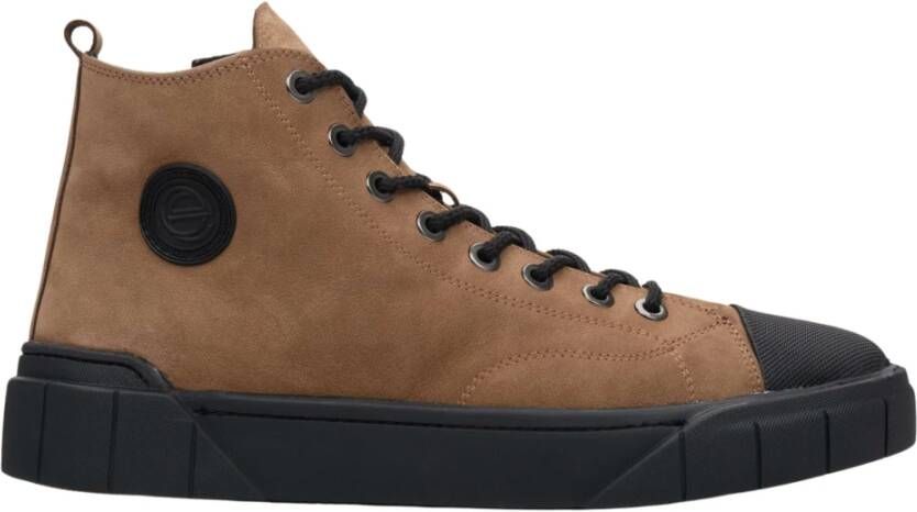 Estro Heren Bruine High-Top Winter Sneakers Er00112219 Brown Heren